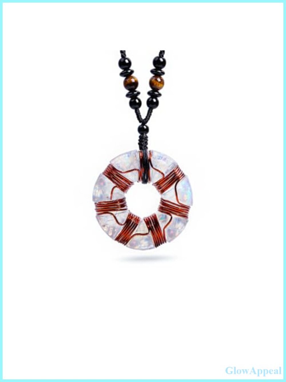 Handmade Opal Orgonite Pendant Necklace Wire Wrapped Chakra Energy Healing